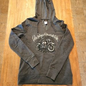 Gray Harley Davidson Hoodie in Medium